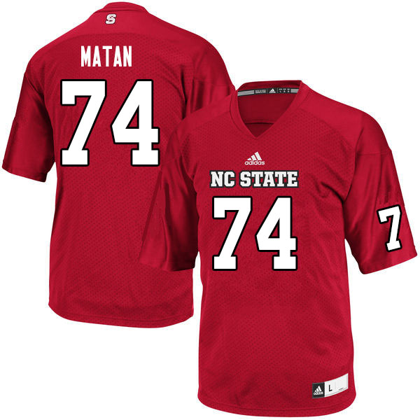 Men #74 Patrick Matan NC State Wolfpack College Football Jerseys Sale-Red